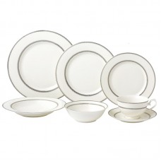 Lorren Home Trends New 28 Piece Bone China Dinnerware Set Service for 4 LHT1801